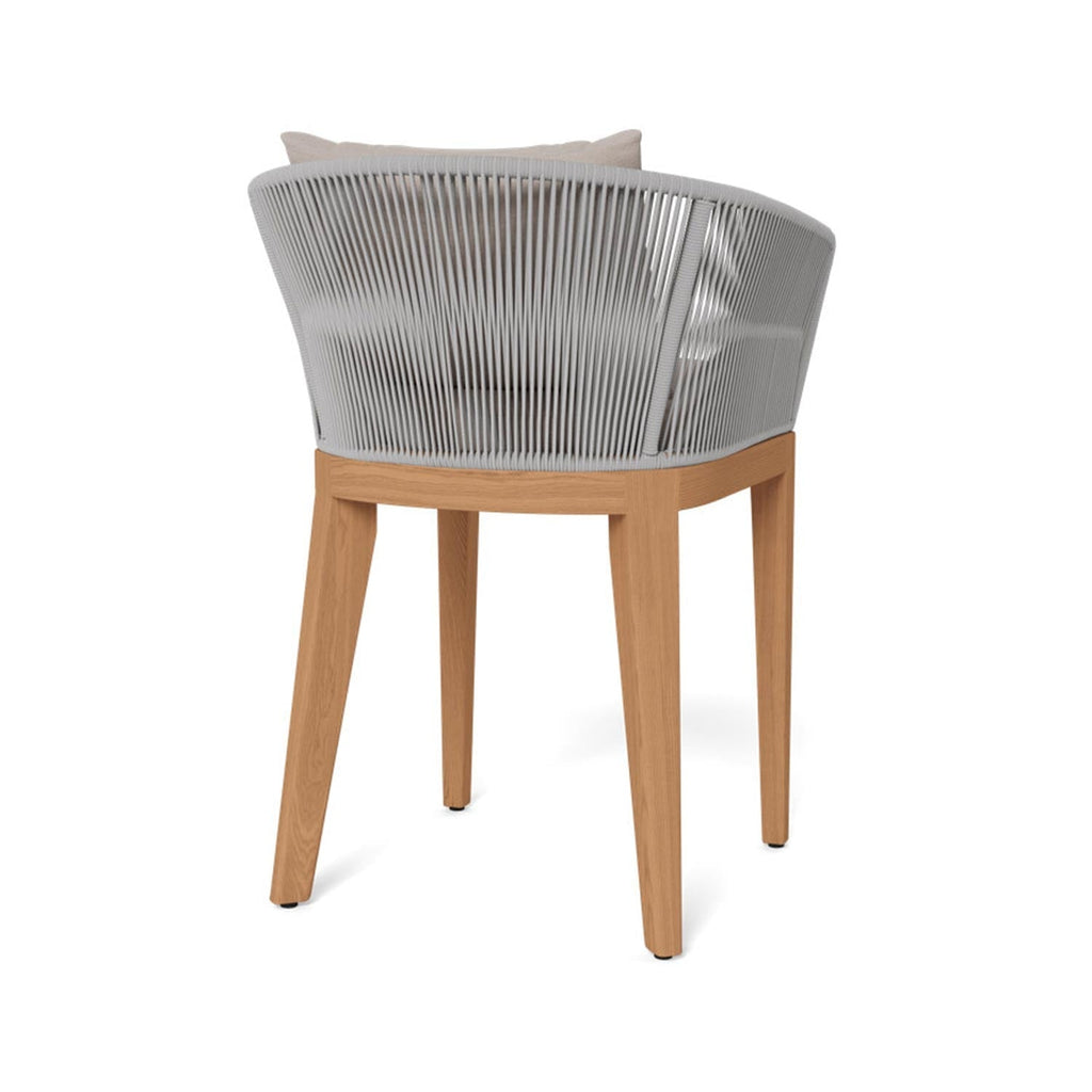 Fabrice Upholstered Teak Outdoor Bar Stool