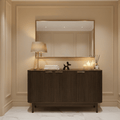 Felicity Dark Brown Ribbed Oak 3 Door Sideboard