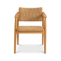 Ferris Teak Woven Rope Outdoor Dining Chair with Cushion
