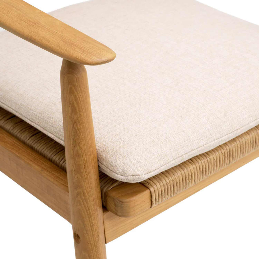 Ferris Teak Woven Rope Outdoor Dining Chair with Cushion