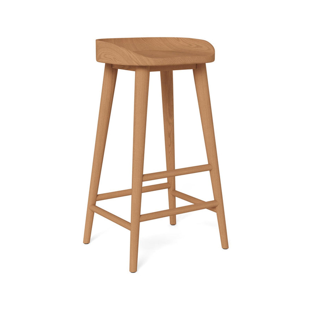 Florian Backless Teak Outdoor Bar Stool