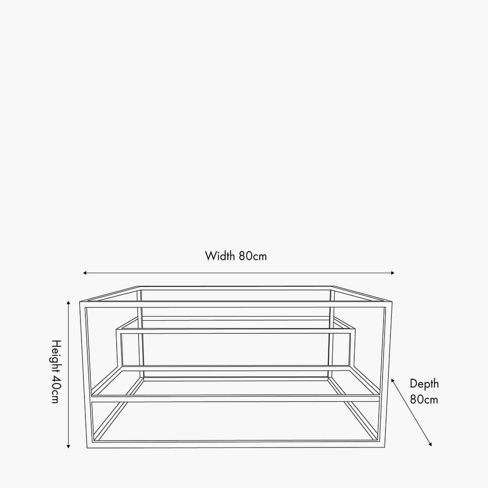 Francesca Silver & Glass Tiered Coffee Table