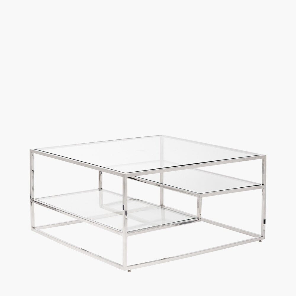 Francesca Silver & Glass Tiered Coffee Table