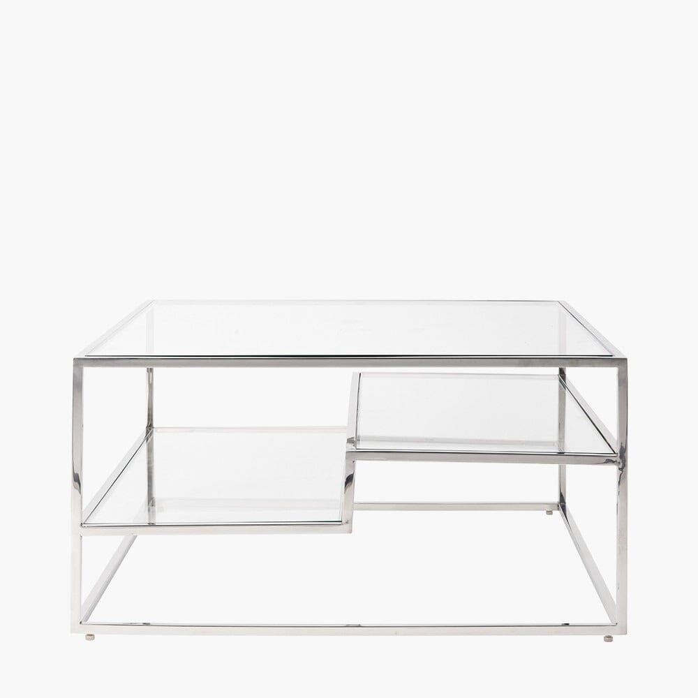 Francesca Silver & Glass Tiered Coffee Table