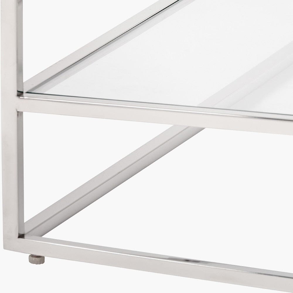 Francesca Silver & Glass Tiered Coffee Table