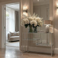 Francesca Silver & Glass Tiered Console Table