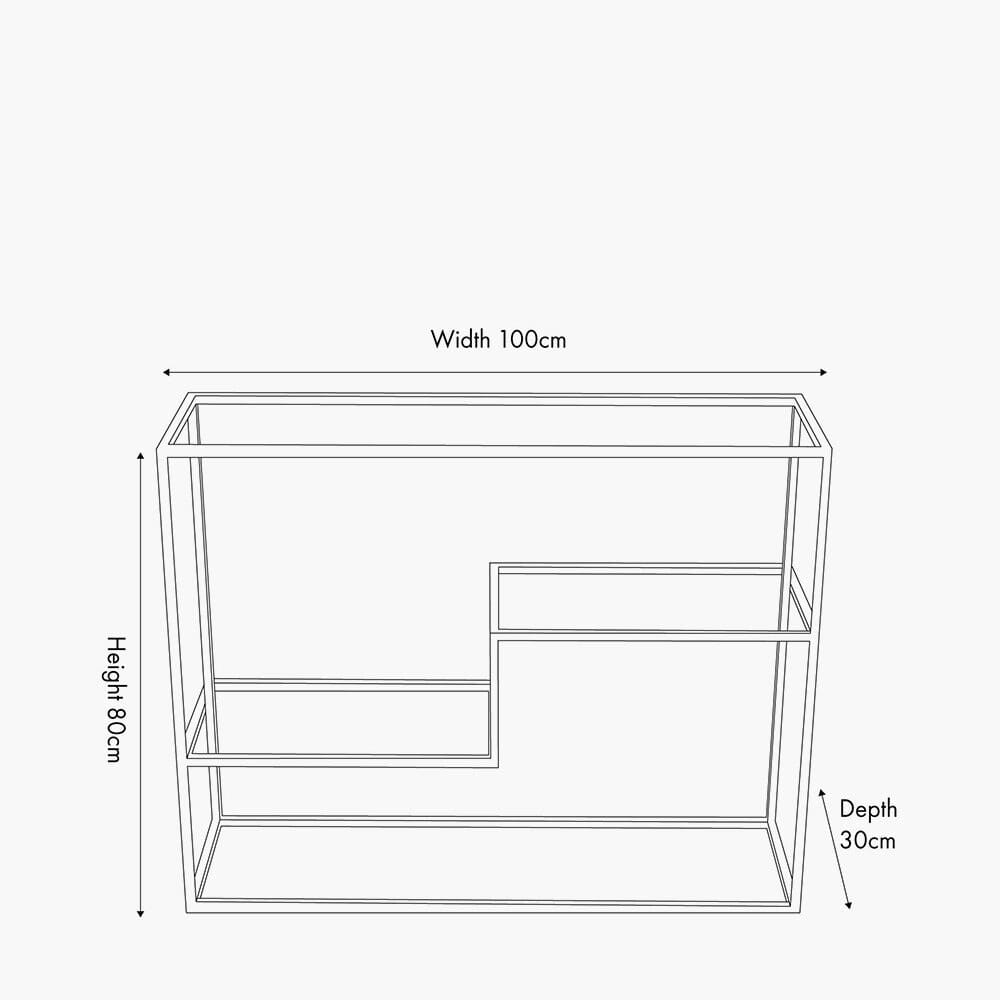 Francesca Silver & Glass Tiered Console Table