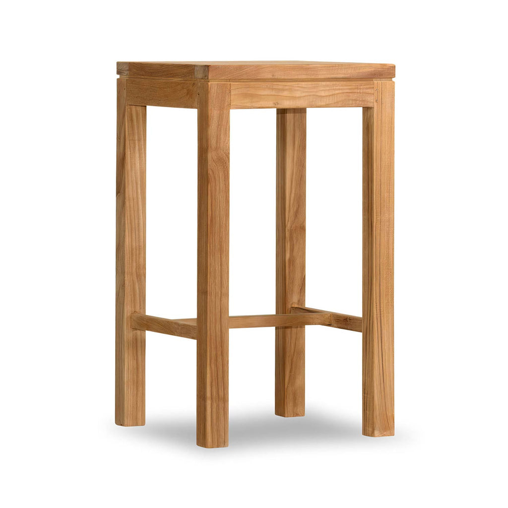 Francis Backless Teak Outdoor Bar Stool