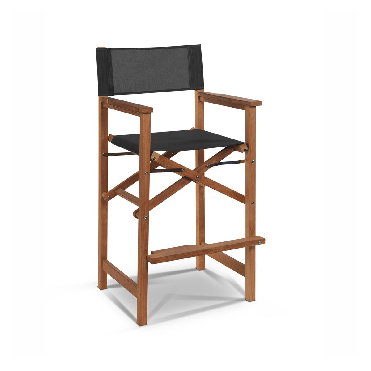 Gael Folding Teak Outdoor Bar Stool