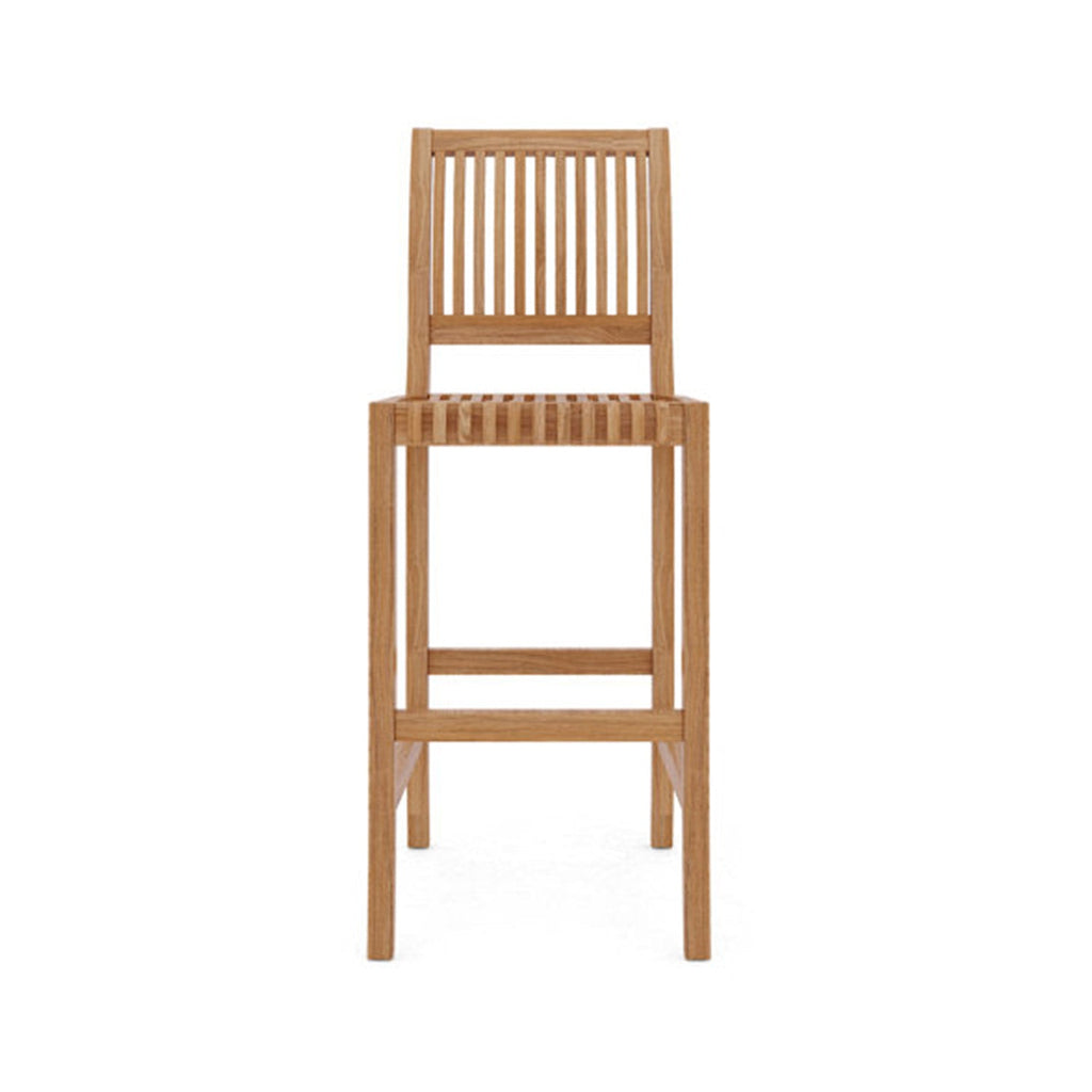 Gaston Armless Teak Outdoor Bar Stool