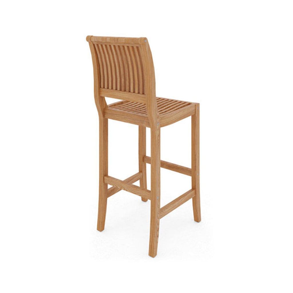 Gaston Armless Teak Outdoor Bar Stool