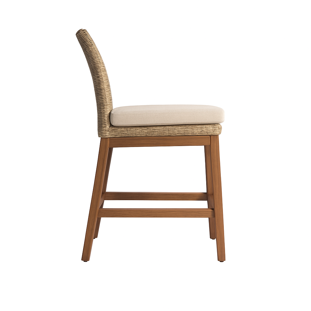 Gilbert Armless Teak Outdoor Bar Stool