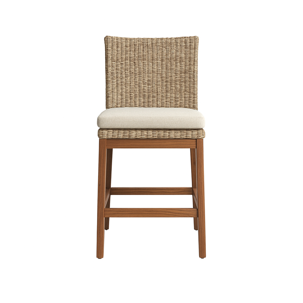 Gilbert Armless Teak Outdoor Bar Stool