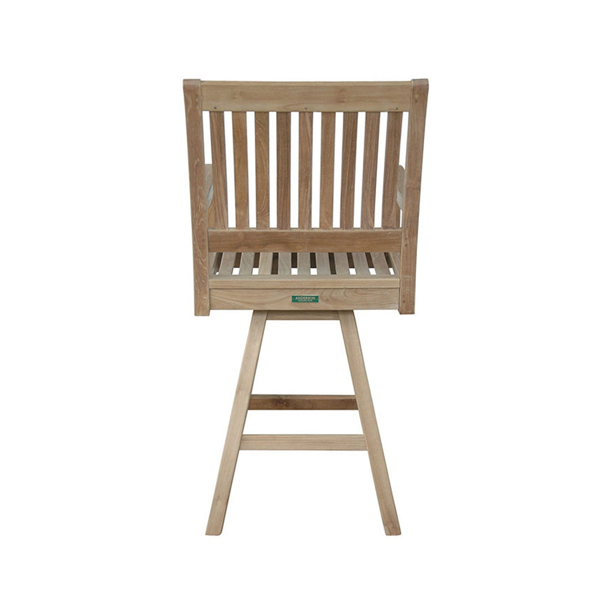 Guillaume Swivel Teak Outdoor Bar Stool