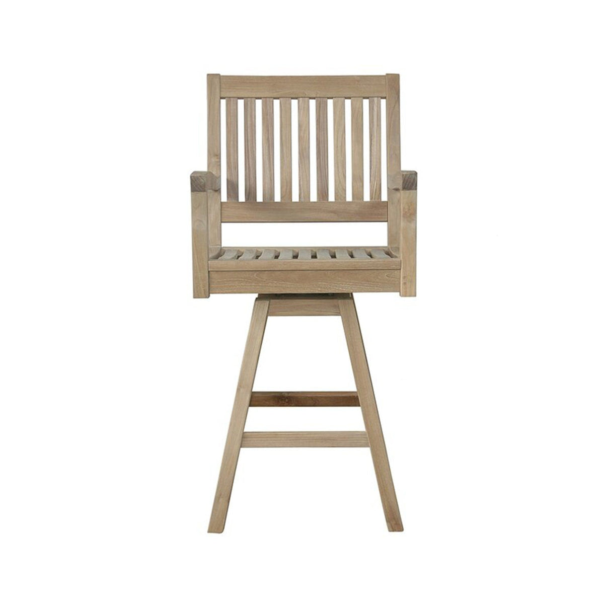Guillaume Swivel Teak Outdoor Bar Stool