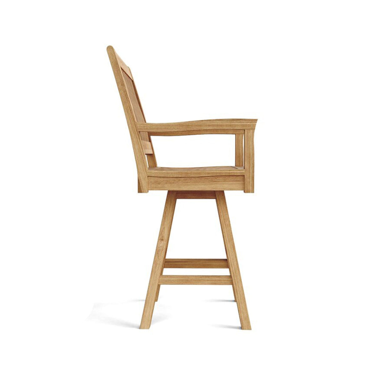 Guillaume Swivel Teak Outdoor Bar Stool