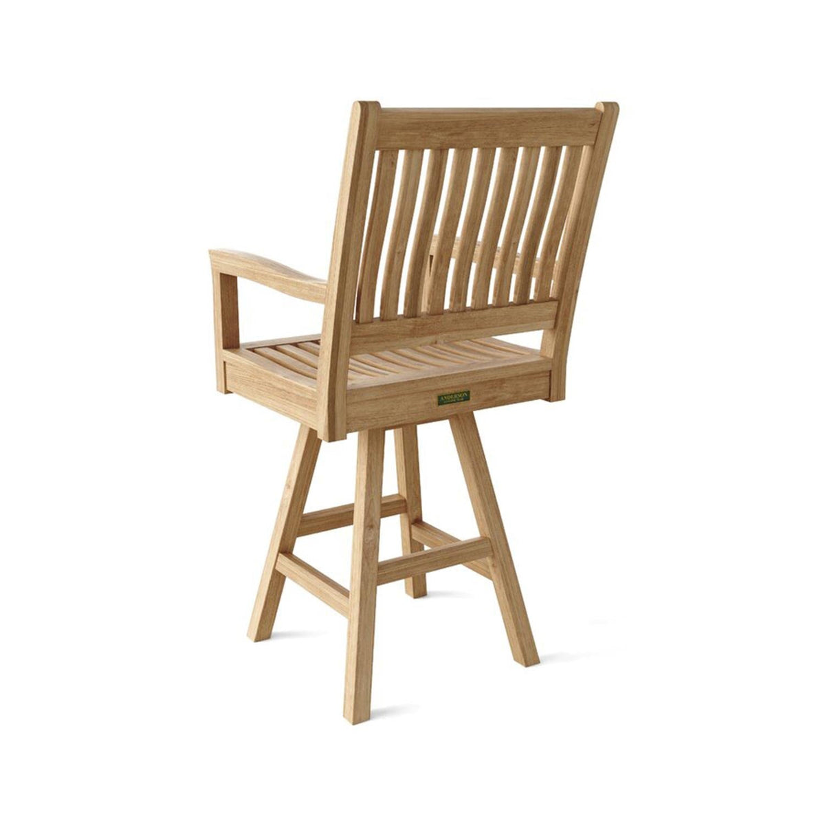 Guillaume Swivel Teak Outdoor Bar Stool