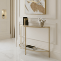 Hamilton Champagne Metal Console Table