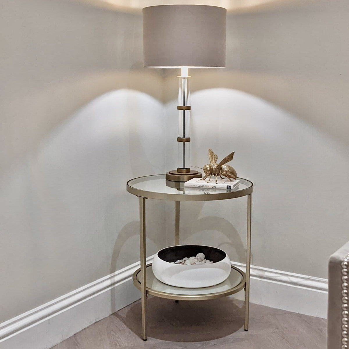 Hamilton Champagne Side Table