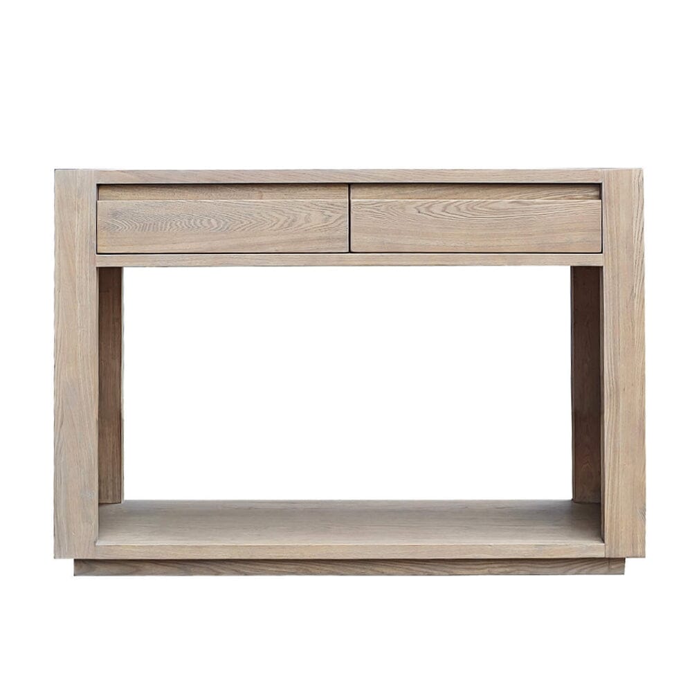 Hayden Smoked Oak 2 Drawer Console Table