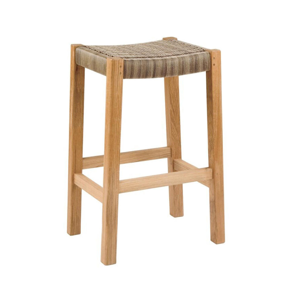 Henri Backless Teak Outdoor Bar Stool