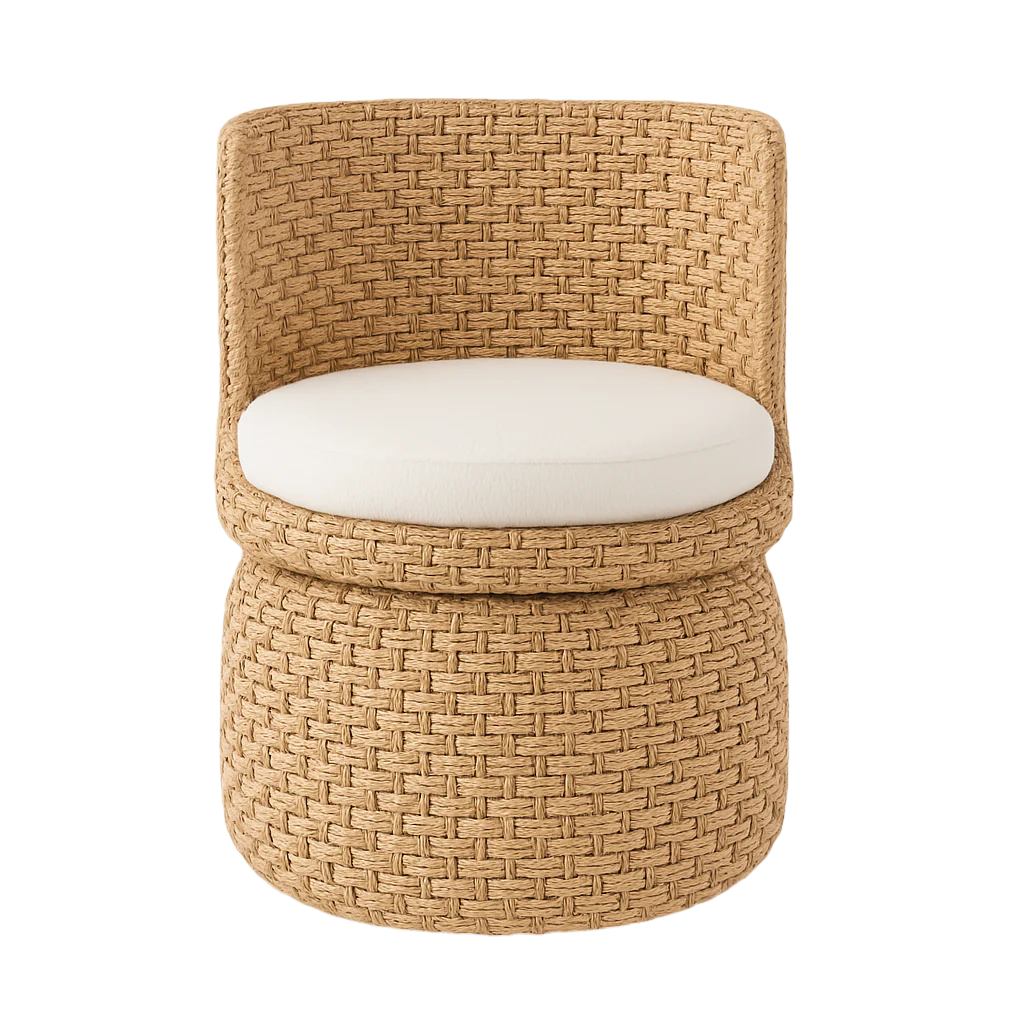 Honfleur Seagrass Swivel Lounge Chair