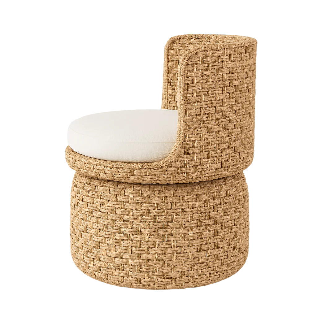 Honfleur Seagrass Swivel Lounge Chair