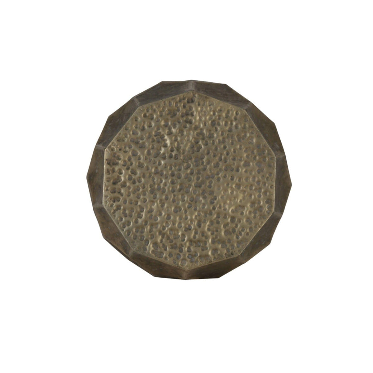 In Stock - Cora Antique Gold Round Side Table