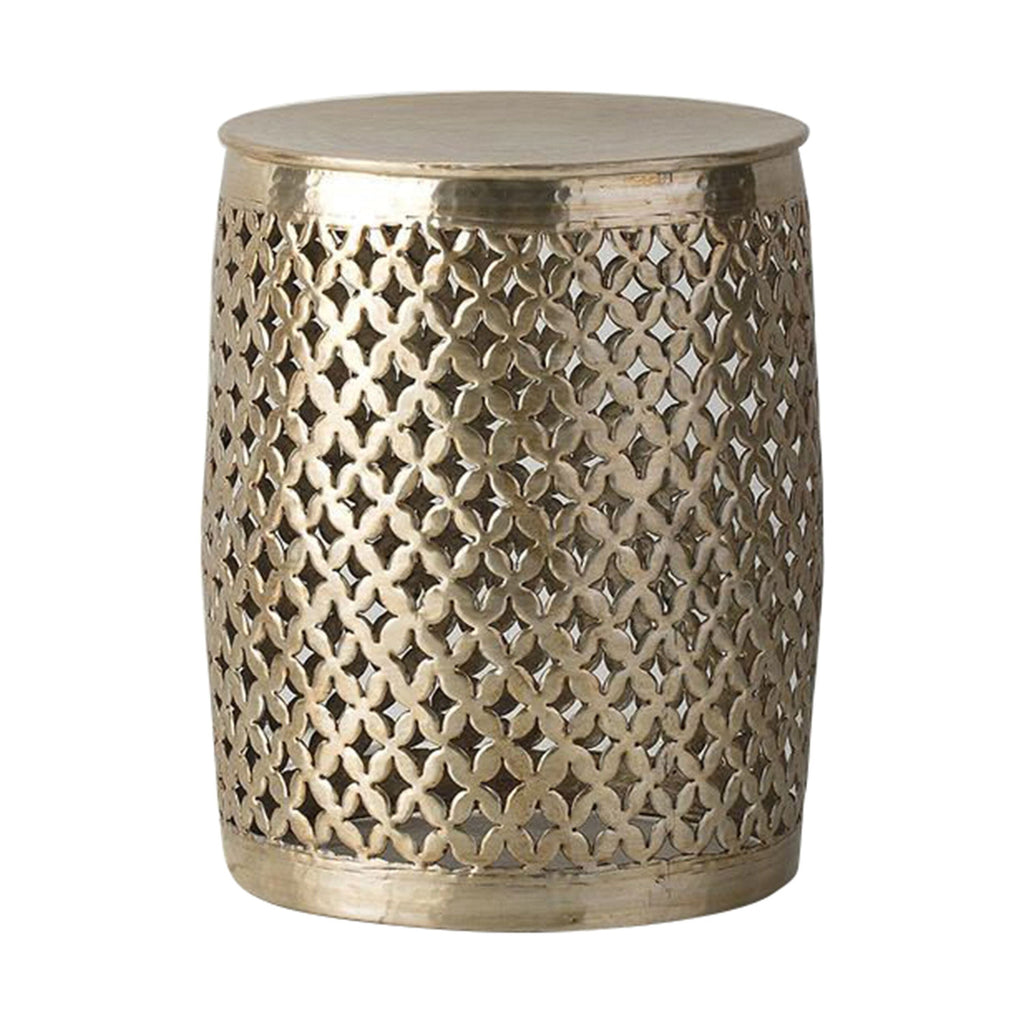 In Stock - Duvali Gold Round Side Table