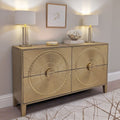 In Stock - Vogue Gold Embossed Premium Metal Sideboard