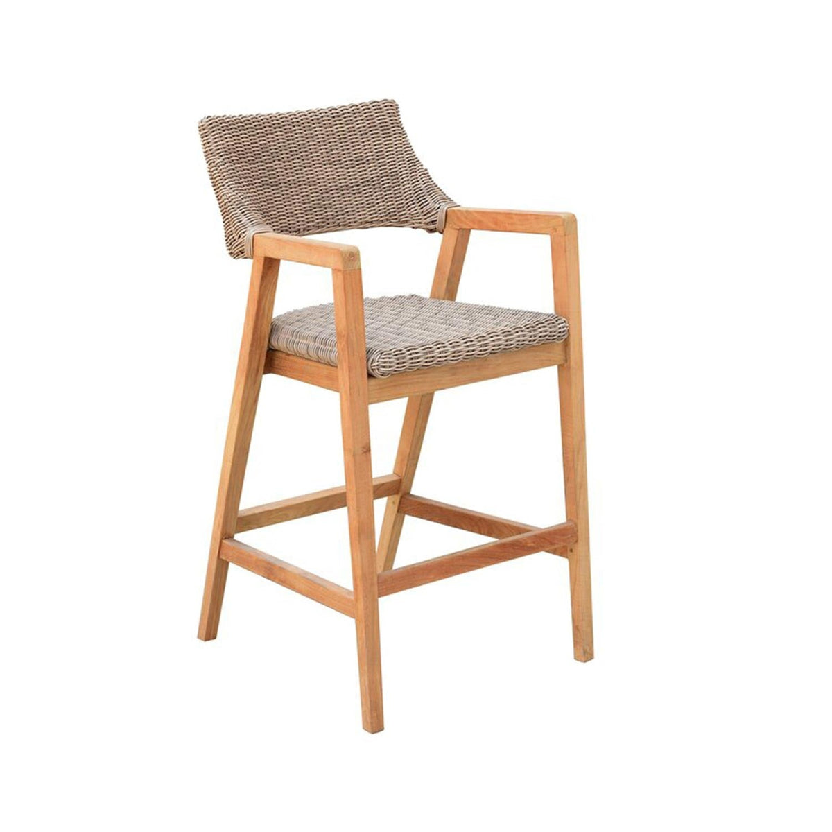 Isidore Teak Outdoor Bar Stool