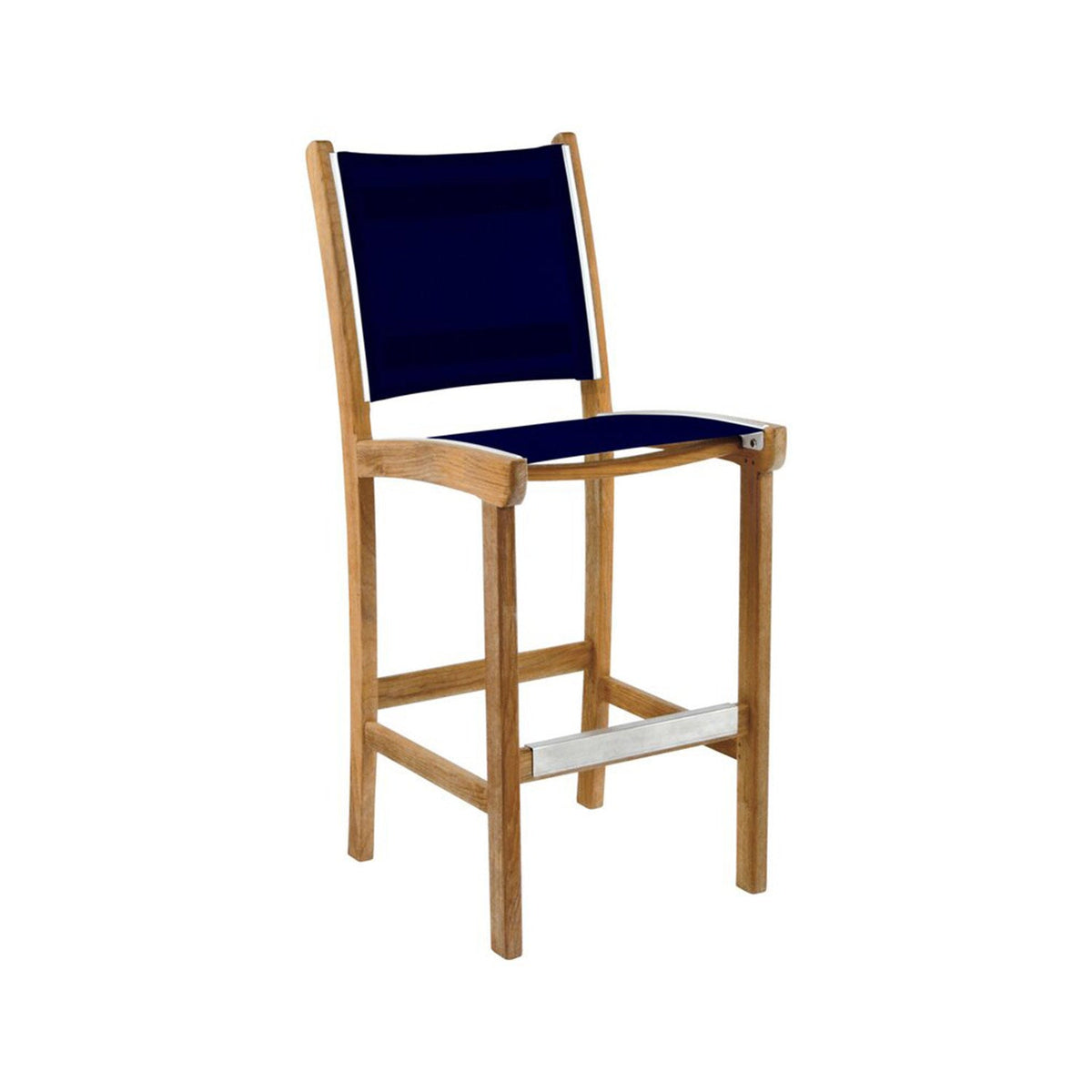 Jacques Armless Teak Outdoor Bar Stool