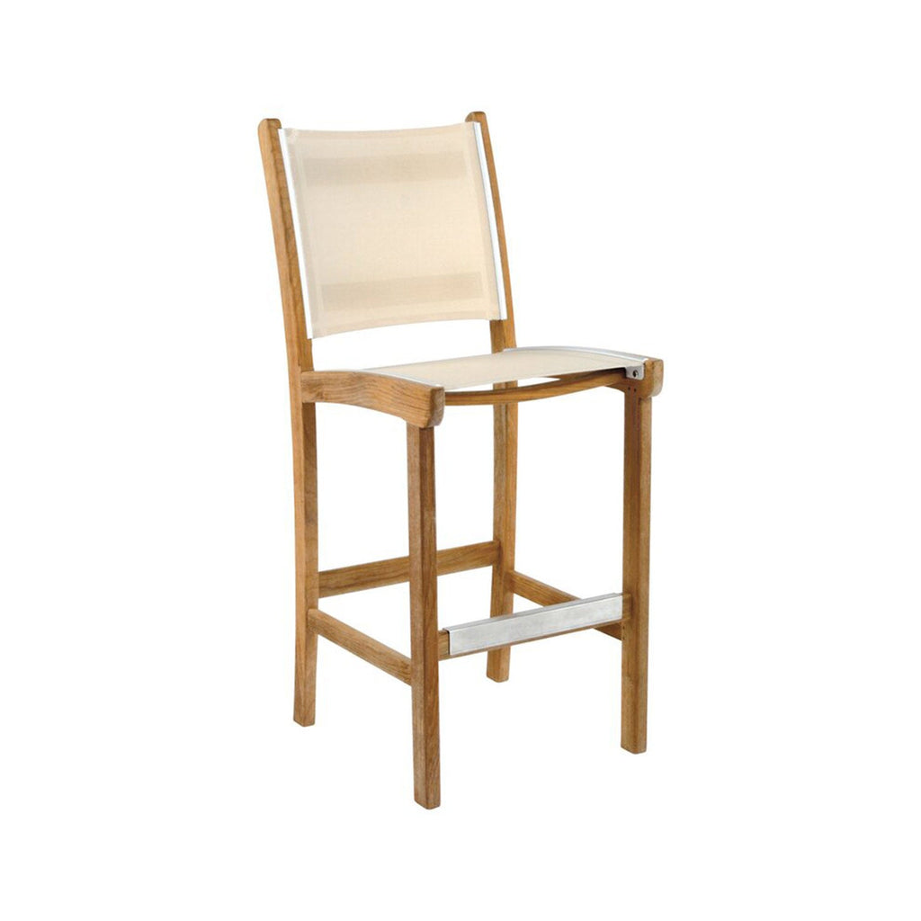 Jacques Armless Teak Outdoor Bar Stool