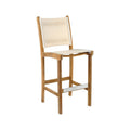 Jacques Armless Teak Outdoor Bar Stool