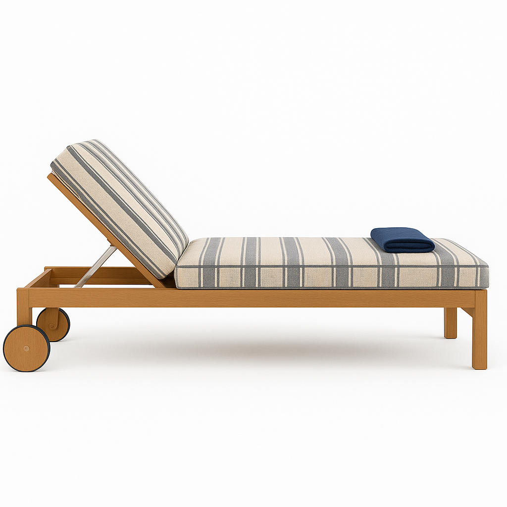 Jean-Luc Teak Outdoor Chaise Lounger