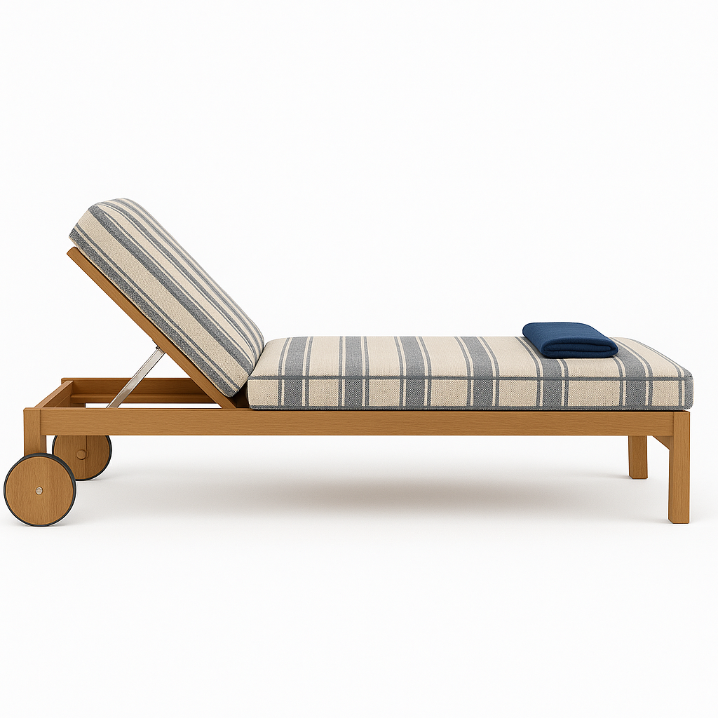 Jean-Luc Teak Outdoor Chaise Lounger