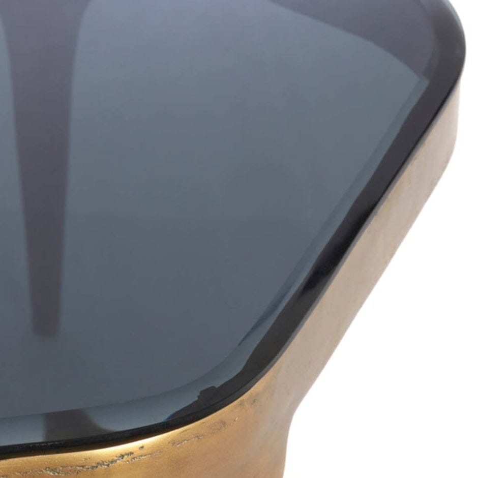 Jenny Antique Bronze & Smoked Glass Nested Coffee Tables - Set of 2