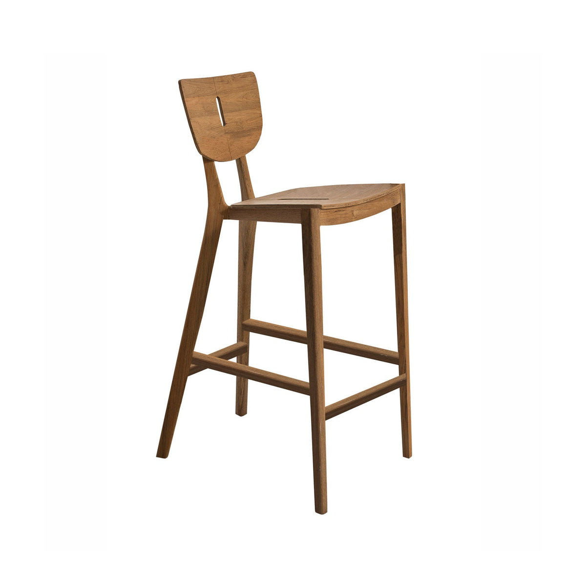 Jerome Armless Teak Outdoor Bar Stool