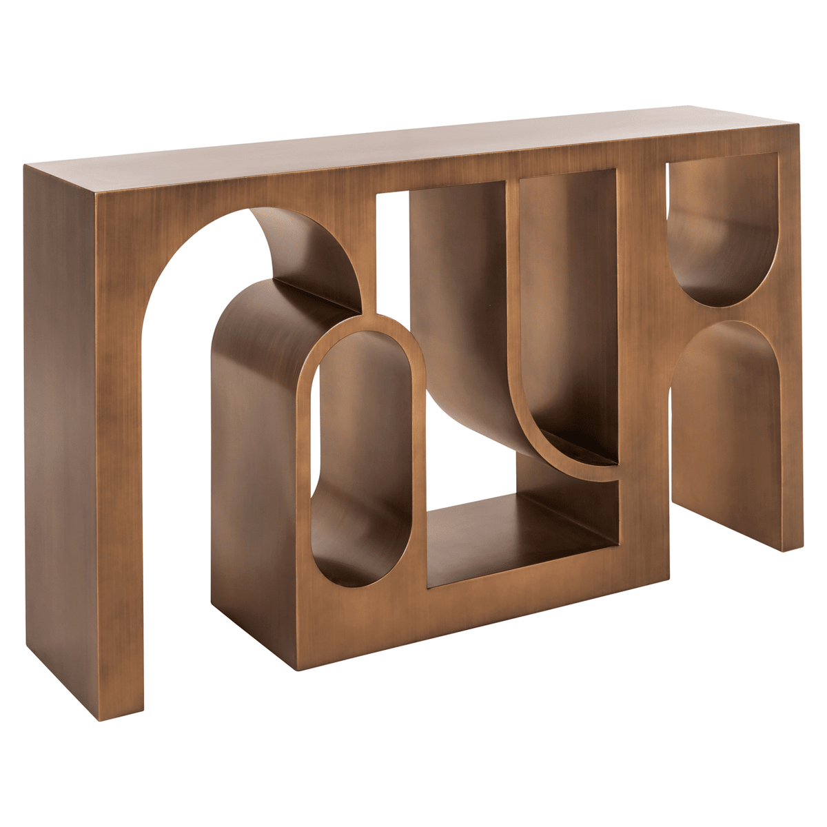 Jessy Gold Brushed Statement Console Table