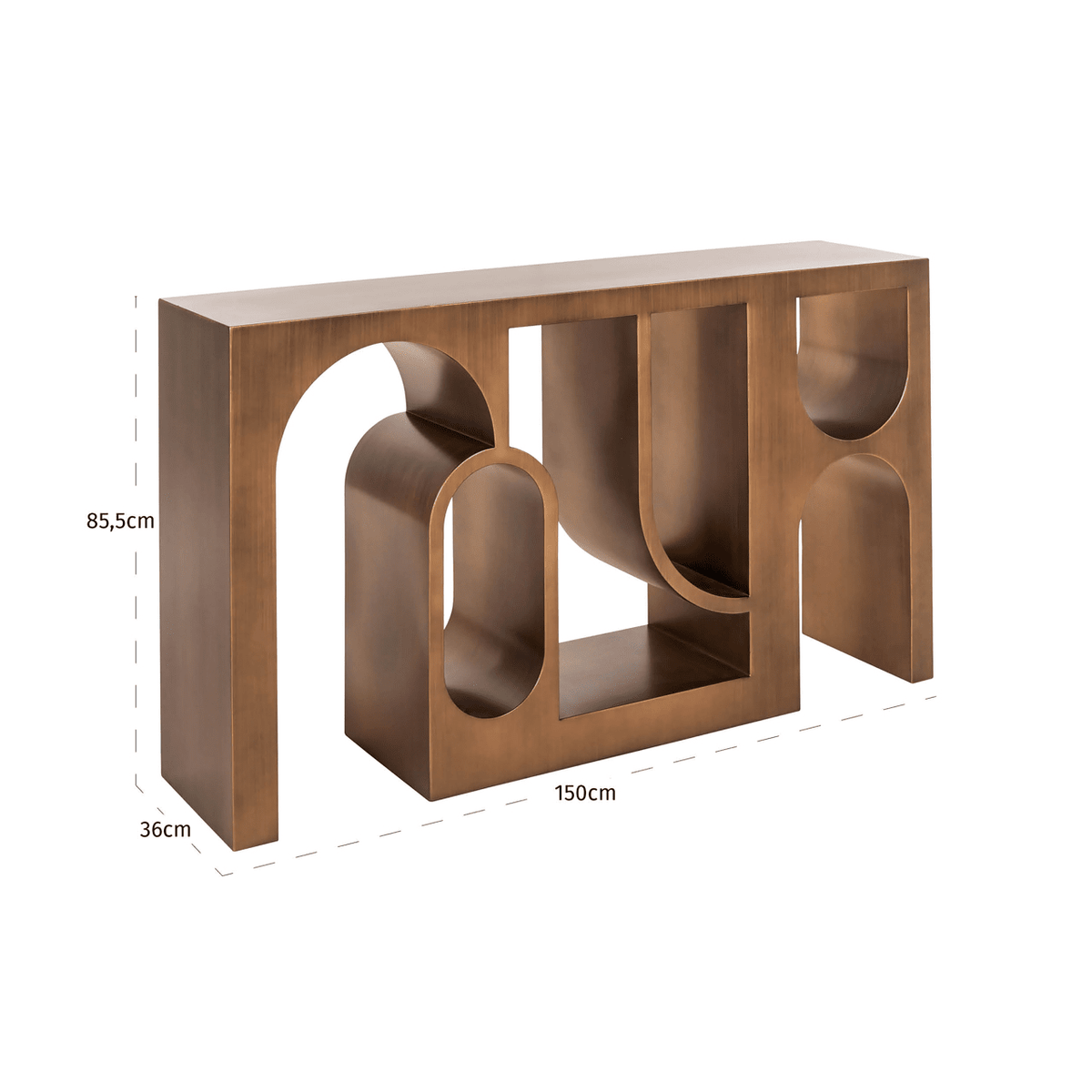 Jessy Gold Brushed Statement Console Table