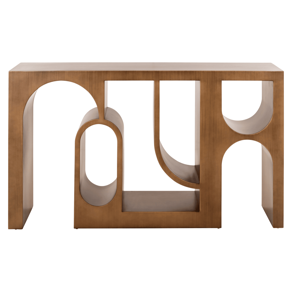 Jessy Gold Brushed Statement Console Table