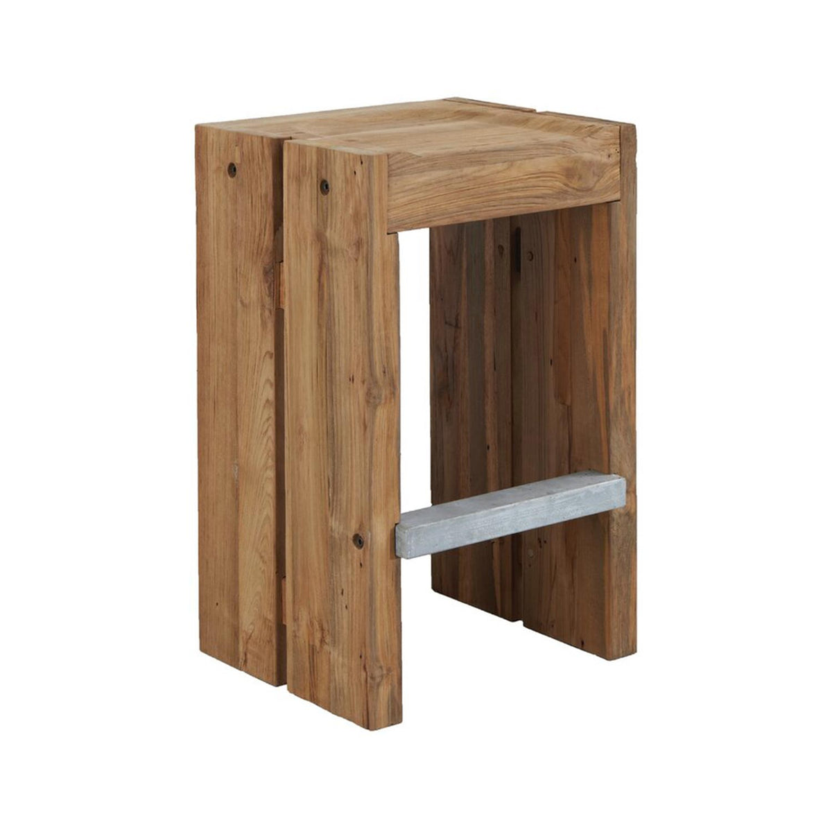 Joseph Backless Teak Outdoor Bar Stool