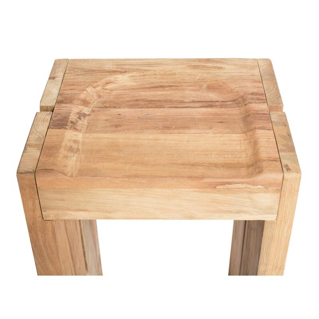 Joseph Backless Teak Outdoor Bar Stool