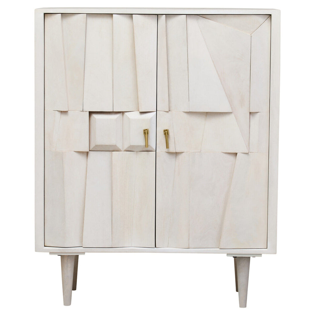 Juni 2 Door Geometric Whitewash Wood Sideboard