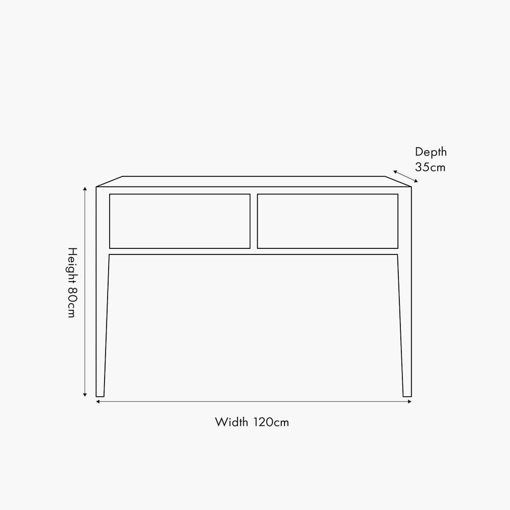Kamala Light Grey Mango Wood 1 Drawer Console Table