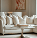 Karine Gold Coffee Table with White Marble Top