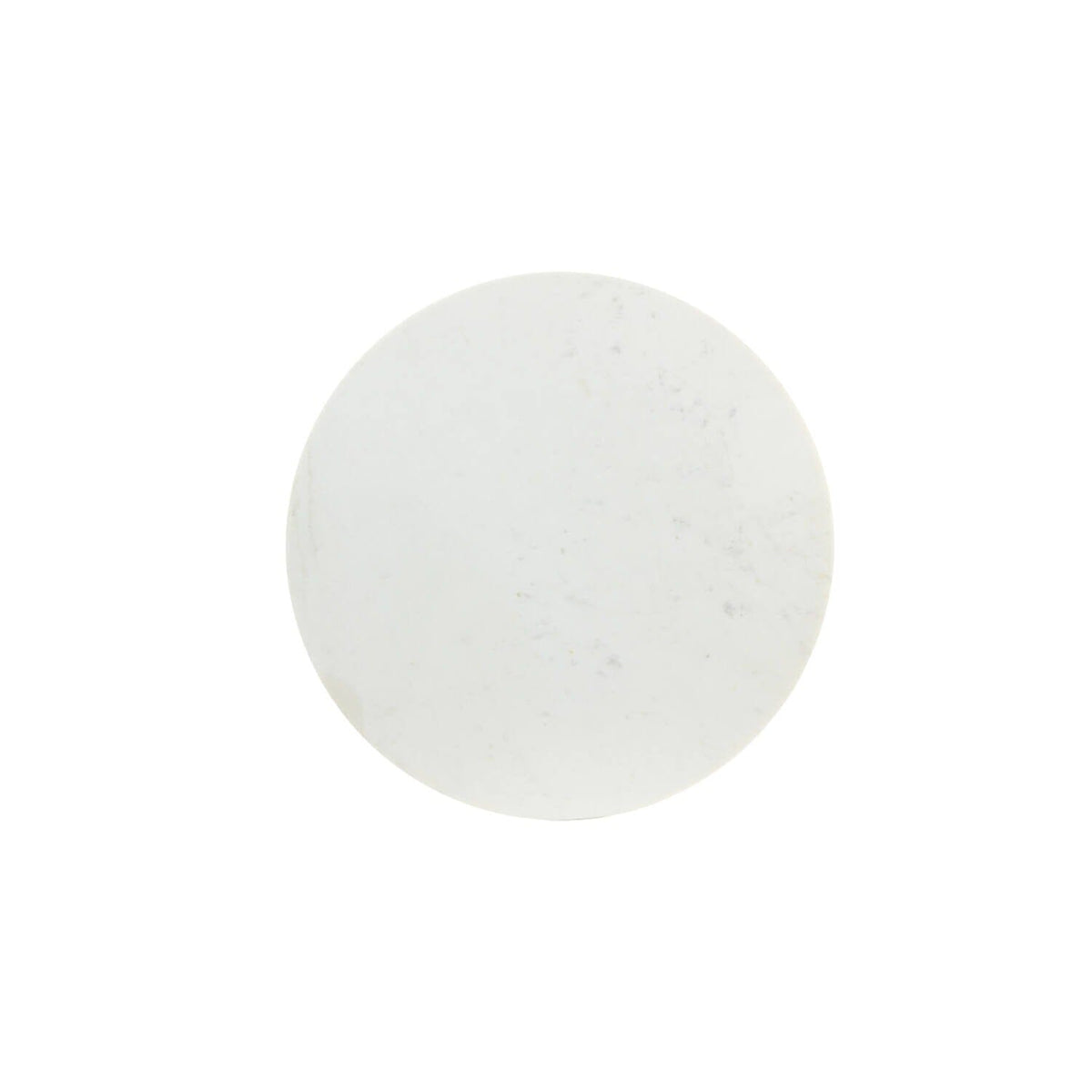 Karine Gold Side Table with White Marble Top