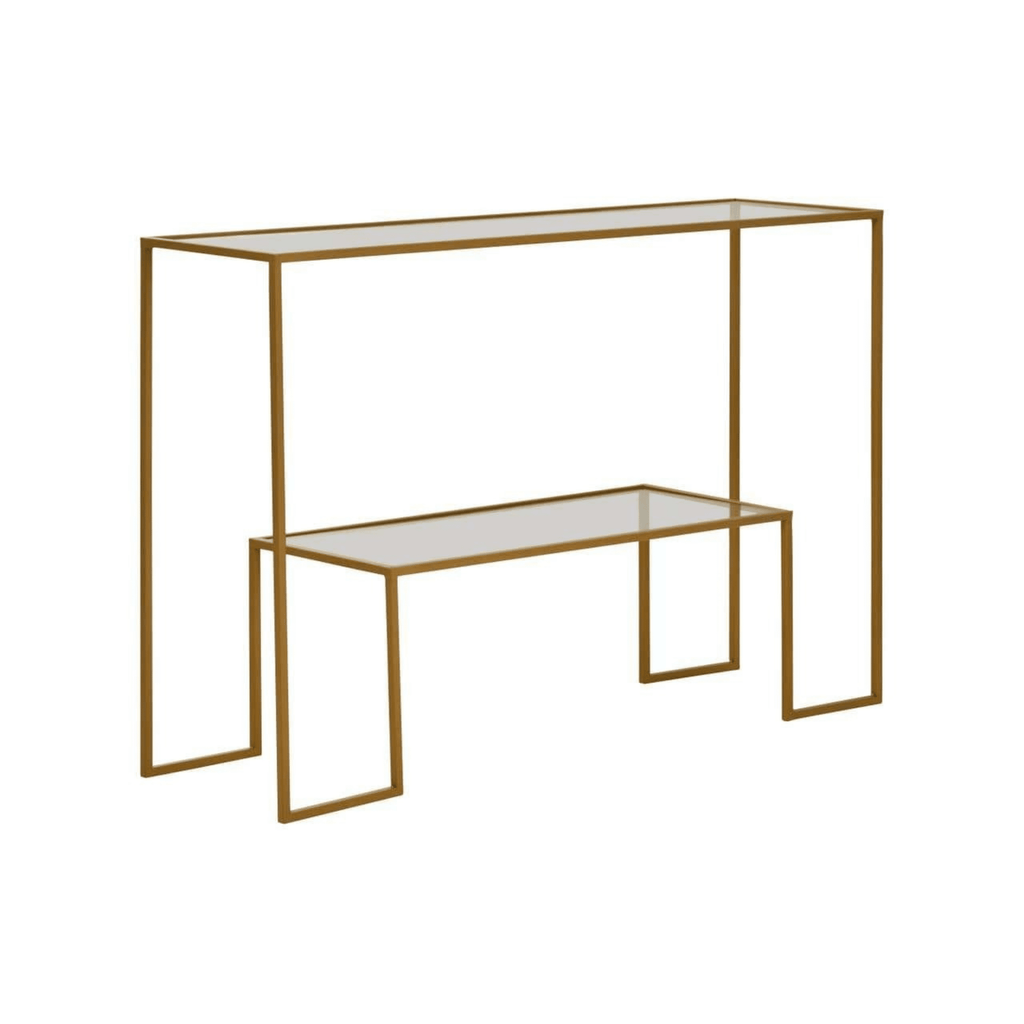 Kova Gold & Glass Console Table