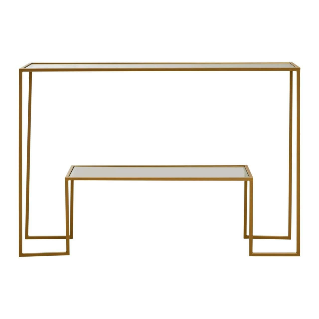 Kova Gold & Glass Console Table
