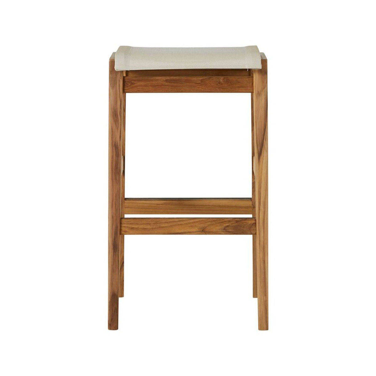 Laurent Backless Teak Outdoor Bar Stool